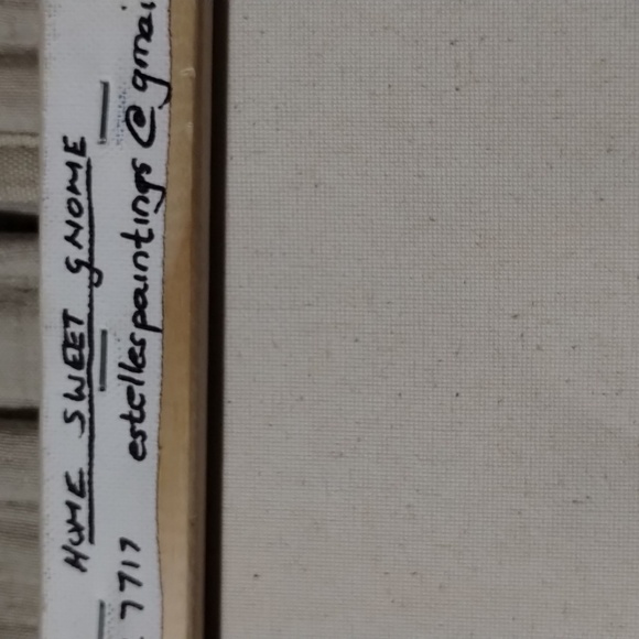 Estelle B. Home Sweet Gnome Buzzin with Friends Painted on Canvas," 12"x12" - Picture 4 of 5